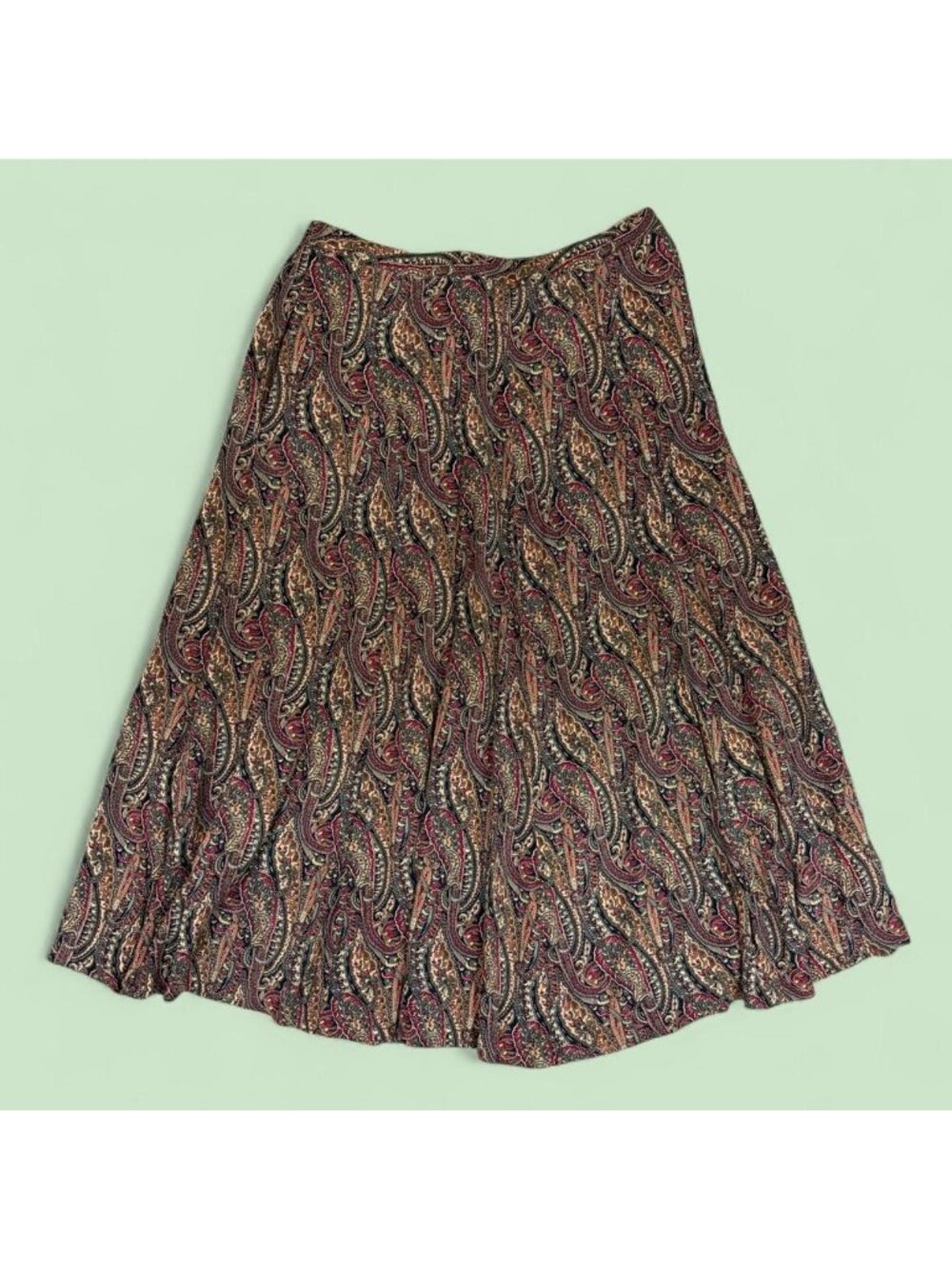 90s paisley boho maxi skirt